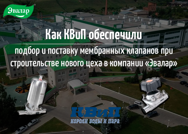 Как КВиП обеспечили подбор и поставку мембранных клапанов при строительстве нового цеха в компании “Эвалар”? Как КВиП обеспечили подбор и поставку мембранных клапанов при строительстве нового цеха в компании “Эвалар”?