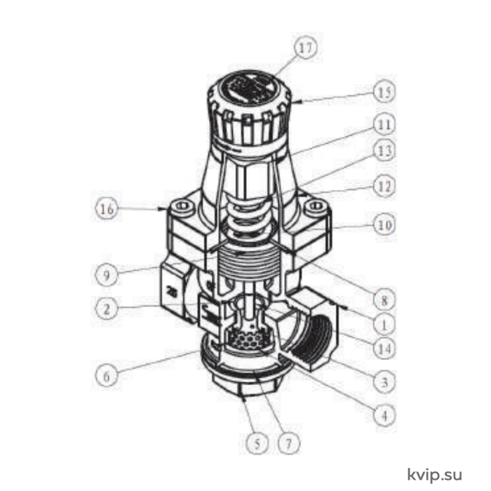 Схема клапана YP-R1 и YP-C1