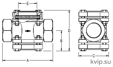 ADCA DW12 Стекло смотровое двухстороннее (Бронзовый корпус)