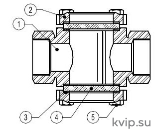 ADCA DW12 Стекло смотровое двухстороннее (Бронзовый корпус)