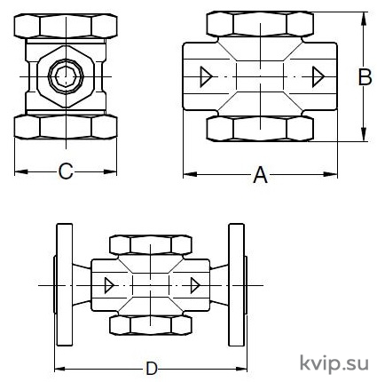 ADCA DW40S (DN15 – DN25) стекло смотровое двухсторонее