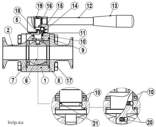 ADCA M3HP кран шаровой для стерильных сред (DN 15 – 50)_Р2 ADCA M3HP кран шаровой для стерильных сред (DN 15 – 50)_Р2