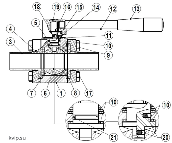 ADCA M3HP кран шаровой для стерильных сред (DN 15 – 50)_Р3 ADCA M3HP кран шаровой для стерильных сред (DN 15 – 50)_Р3