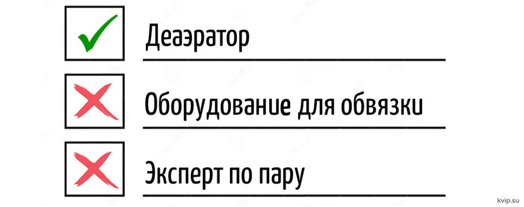 Чек-лист обвязки деаэратора Чек-лист обвязки деаэратора